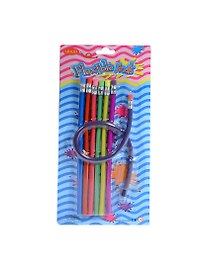 Карандаши чернографитные с ластиком, 7 штук