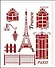 Трафарет пластиковый многоразовый Париж (20х25) (Л-062) - 0