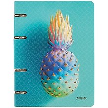 Тетрадь на кольцах «My dreams. Colorful pineapple» 120 листов в клетку, А5, сменный блок - Unnika