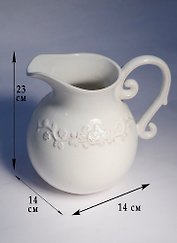 Кувшин Винтаж белый 23см (737007)