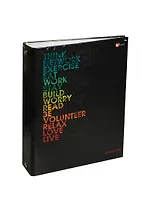 Тетрадь 120л кл. "Стиль жизни (надписи)" на кольцах, 7БЦ, мат.ламинация, выб.лак, квадр.корешок, инд.уп., Listoff