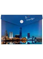 Папка-конверт А6 на кнопке "Екатеринбург. Набережная Исети"