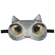 Маска для сна Кот серый (фотопринт) (пакет)