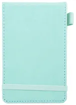 Записная книжка А6 50л лин. "Joy Note. Ментоловый" иск.кожа, тонир.блок, скругл.углы, резинка, петля д/ручки, кармашки, инд.уп.