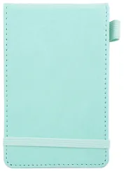 Записная книжка А6 50л лин. "Joy Note. Ментоловый" иск.кожа, тонир.блок, скругл.углы, резинка, петля д/ручки, кармашки, инд.уп.