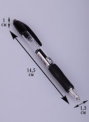 Ручка гелевая Crown, автоматическая черная 0,7 мм