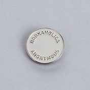 Значок эмалированный Bookaholics белый (1089126)