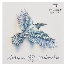 Планшет для акварели 200*200 15л "Ворон" белый, 300г/м2, 100%хлопок