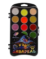 Краски акварельные 18 цв. "Фантазия" (классич, неон, перламутр, золото, серебро), б/к