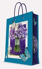 Пакет Феникс Бумажный Сиреневый букет 26*32,4*12,7см 40853