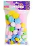 Набор помпонов для творчества deVENTE 100 штук ассорти, в пластиковом пакете с блистерным подвесом - 0