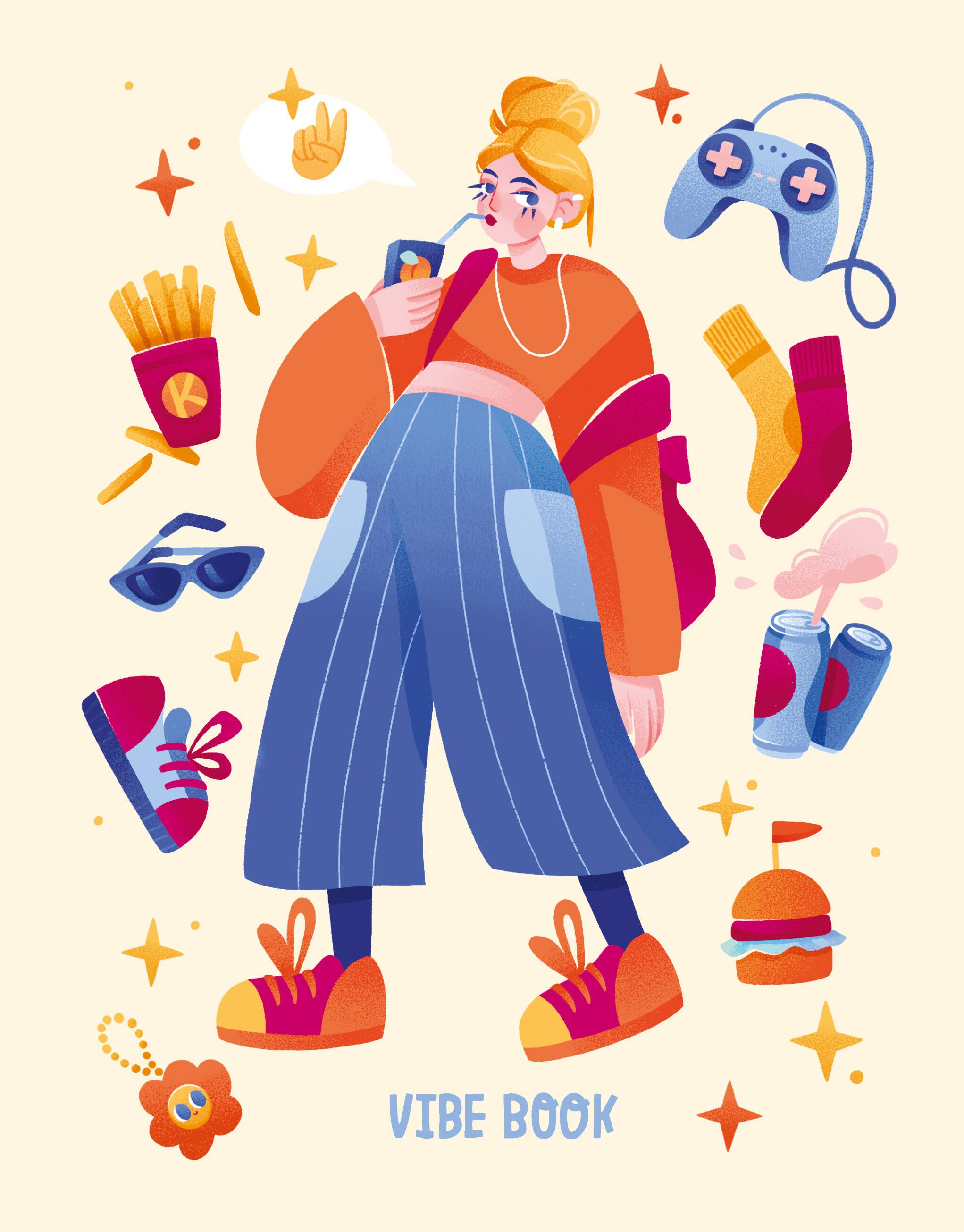 

VIBE BOOK. Блокнот для подростков (песочная обложка)