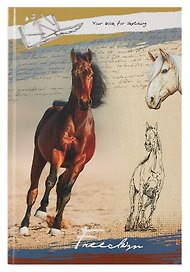 Набор для творчества Скетчбук А4,100л Лошадь на песке книжн., 7БЦ, глянц. лам. 100-3332