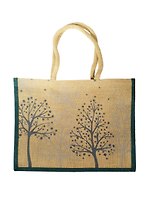 Джутовая сумка. 43x34x19 см, длина ручки- 60 см, PB2323