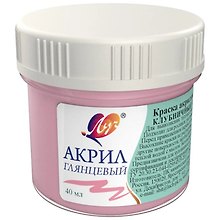 Краска акриловая пастельная, клубничный коктейль, 40 мл, Луч