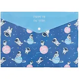 Папка-конверт А4 на кнопке "Escape to the stars"