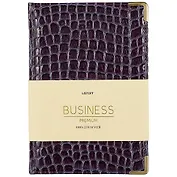 Книга для записей А5 80л "BUSINESS PREMIUM. Iguana (темно-синий)" иск.кожа, поролон, тв.переплет, мет.уголки, золот.срез, 2 ляссе, инд.уп.