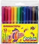 Фломастеры Каляка-Маляка, 12 цветов
