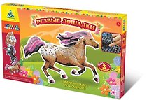 Набор д/творчества The Orb Factory Мозаика по номерам "Резвые лошади" 3 шт. 3000+ дет. 00400