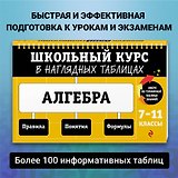 Алгебра. 7-11 классы. Школьный курс в наглядных таблицах