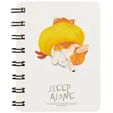 Записная книжка А7 70л лин. "Sleep Alone" спираль, ассорти