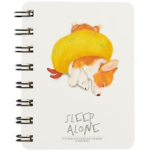 Записная книжка «Sleep Alone» А7, 70 листов в линейку, спираль, в ассортименте