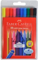 Фломастеры Faber-Castell, Grip, смываемые 10 цветов