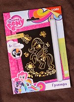 Набор для творчества LORI Гравюра HASBRO My Little Pony малая с эффектом золота Флаттершай" Грп-004"