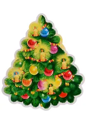 Мини-плакат вырубной "Елочка новогодняя"