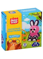 Игрушка «Шариковый пластилин мелкозернистый», маркировка «ДобрБобр», набор Зайка 4 цвета, 360 мл, К/У, арт. НШМН3Д