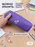 Пенал-косметичка на молнии, из ткани, с подкладкой "Lavender", темно-сиреневый в полоску, Yoi - 1