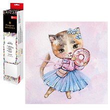 Набор для творчества Феникс+. Алмазная мозаика «Милая кошечка», 30 х 30 см, 23 цвета
