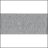 Контурные наклейки Листья и соцветья (190901) (лист) (серебро) (10х23см)