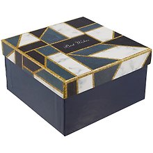 Подарочная коробка «Синий орнамент», большая