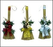 Веник декоративный 30см (Н61027) (Снегурочка) (упаковка)