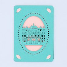 Открытка резная с конвертом Ажурный город (002), арт. pc-WP-A6.2019