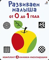 Развиваем малыша от 0 до 1 года (комплект из 3 книг-раскладушек)