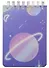 Блокнот А7 70л лин. "Planets" пласт.обл., спираль, инд.уп., ассорти - 0