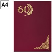 Папка адресная «60 лет», А4, бумвинил, красная, OfficeSpace - 1
