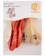 Набор воздушных шаров (композиция) (хром, конфетти, золото) (8шт)