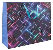 Пакет А3+ 40*50*15 "Неон линии" нейтр., бум.мат.ламинат