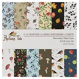 Бумага д/скрапбукинга Autumd Tale, 15,2*15,2см, 12 дизайнов, 12 листов, двусторонняя