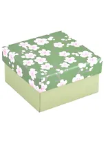 Коробка подарочная "Розовые цветы" 11*11*6,5см, картон