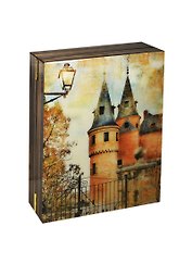 Ключница лакированная Замок (20х25х5) (6105)