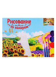 Набор для раскрашивания по номерам ТМ Рыжий Кот Холст Озеро в осеннем парке 30х40см Х-9140