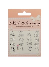 Наклейка декоративная на ногти 1 Кошки 2 70*100 (Nail Accessory) (3+)