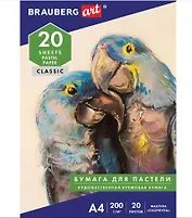 Папка для пастели А4 20л бумага слоновая кость ГОЗНАК 200г, тиснение Скорлупа, ART BRAUBERG