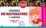 Правила по математике. 1-4 классы. Наглядные схемы и таблицы