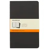 Набор книг для записей Moleskin Cahier Journal Large, 3 штуки, чёрные, 40 листов, А5