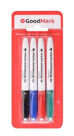 Маркеры для досок 4 цвета 2 мм, Goodmark